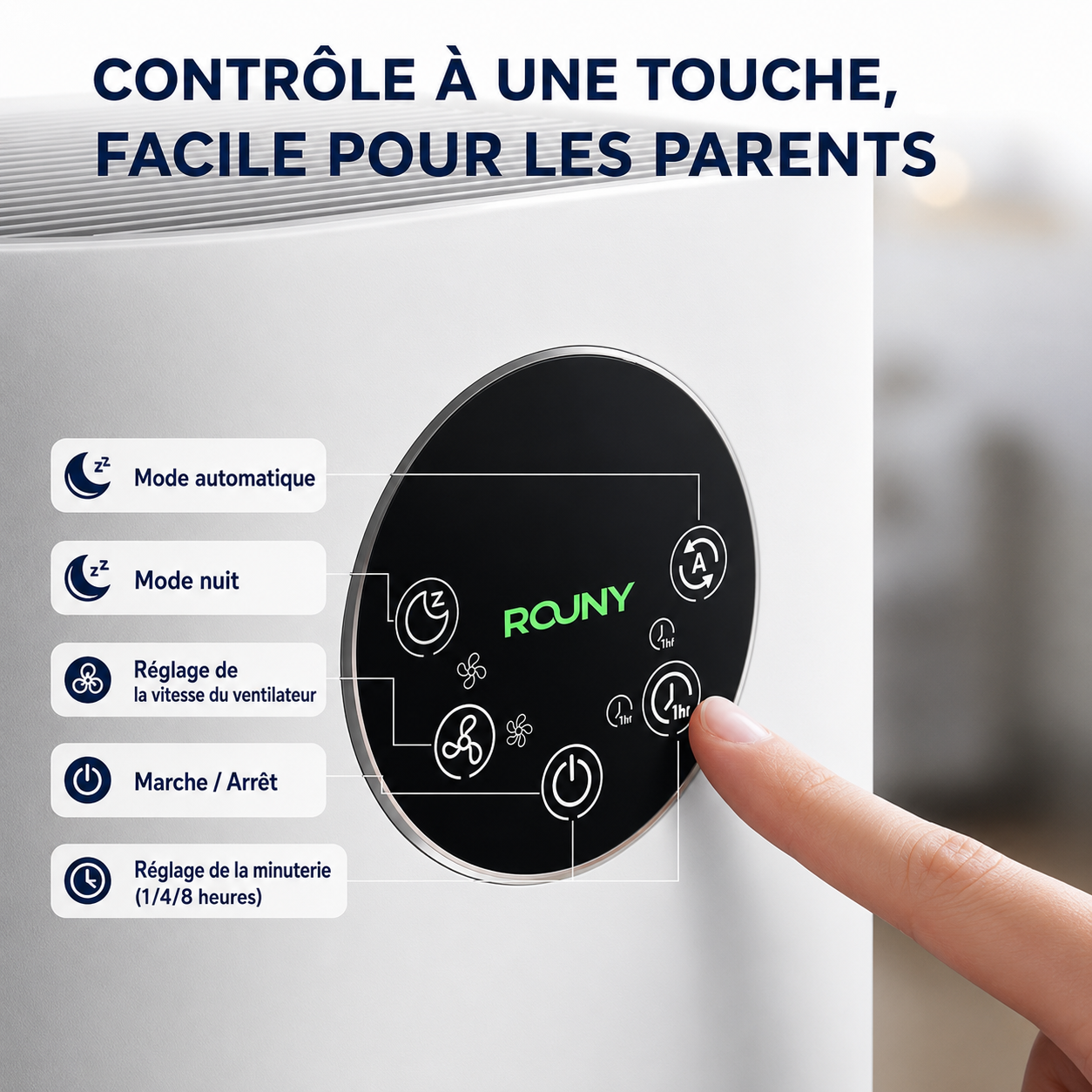 Purificateur et Humidificateur d'Air 2-en-1