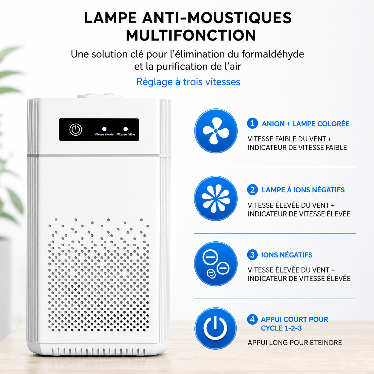 Purificateur d'Air à Ions Négatifs