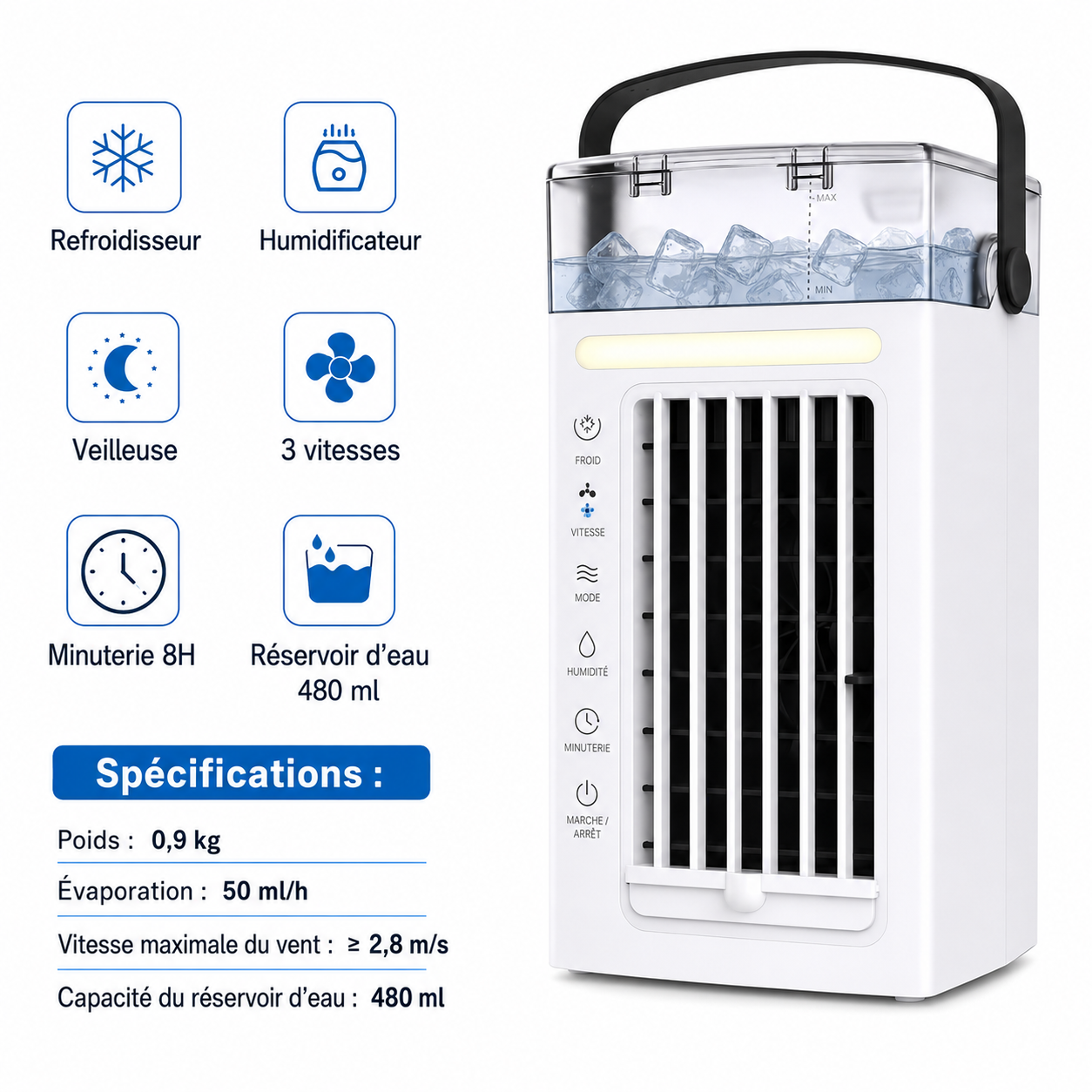 Refroidisseur d'Air 3-en-1